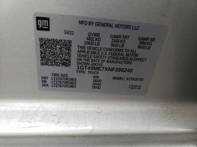 1GT49ME7XNF286240 GMC Sierra K2500 Sle