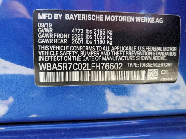 WBA5R7C02LFH76602 BMW 330XI
