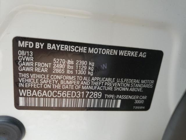 WBA6A0C56ED317289 BMW 640 I Gran Coupe
