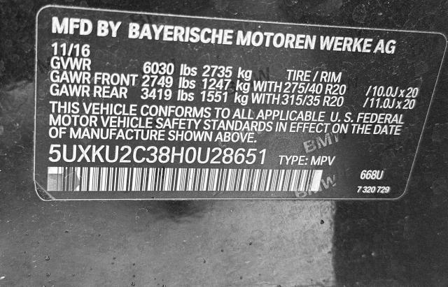 5UXKU2C38H0U28651 BMW X6 Xdrive35i