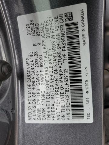 2HGFC2F83LH529132 Honda Civic Sport