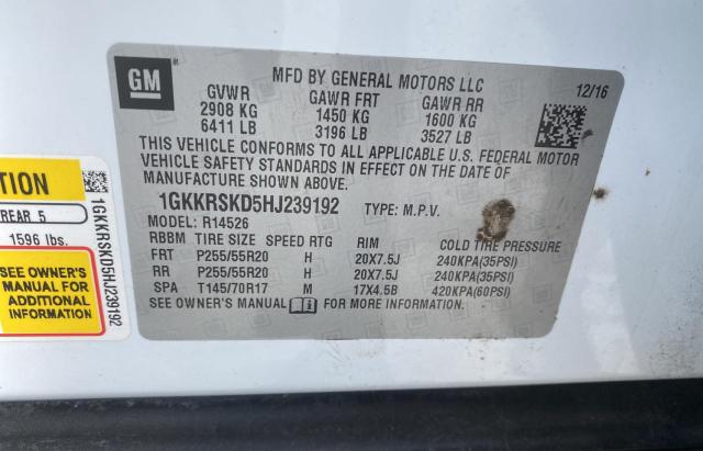 1GKKRSKD5HJ239192 GMC Acadia Limited Slt-2