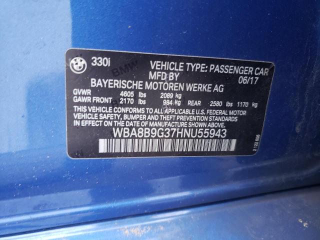 WBA8B9G37HNU55943 BMW 330 I