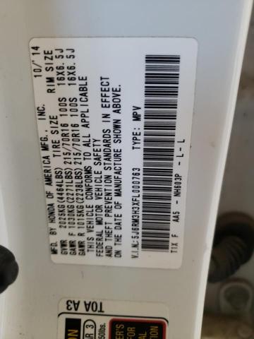 5J6RM3H3XFL000763 Honda CR-V LX