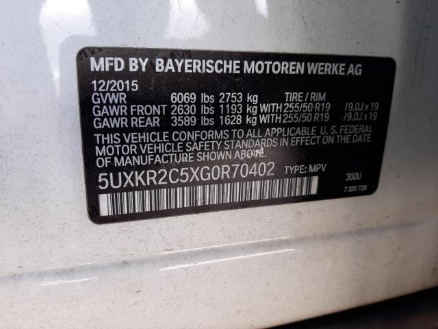 5UXKR2C5XG0R70402 BMW X5 Sdrive35i