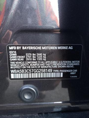 WBA5B3C57GG258149 BMW 535 XI