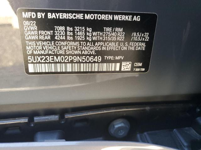 5UX23EM02P9N50649 BMW X7 Xdrive40i