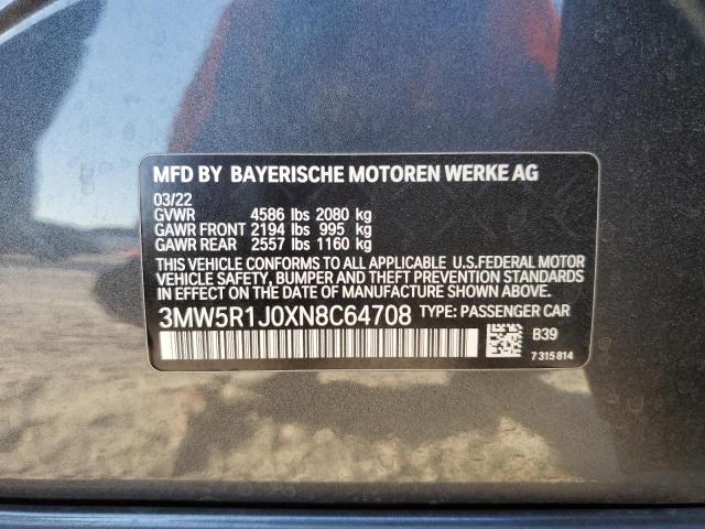 3MW5R1J0XN8C64708 BMW 330I