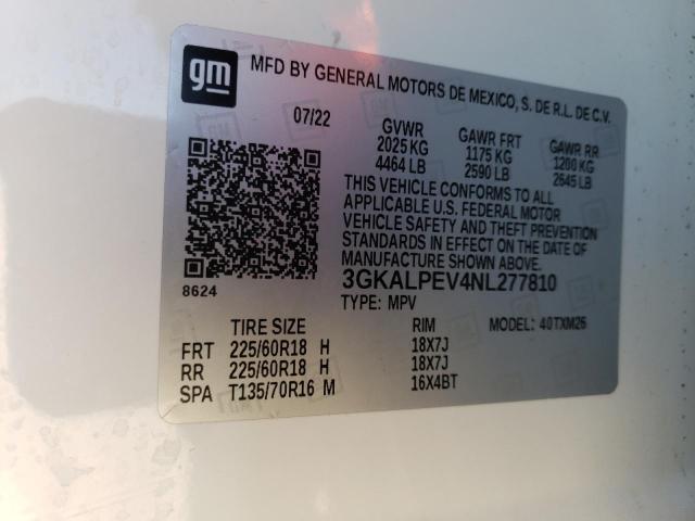 3GKALPEV4NL277810 GMC Terrain Slt