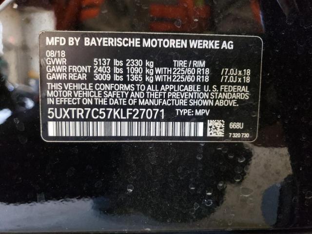 5UXTR7C57KLF27071 BMW X3 Sdrive30i