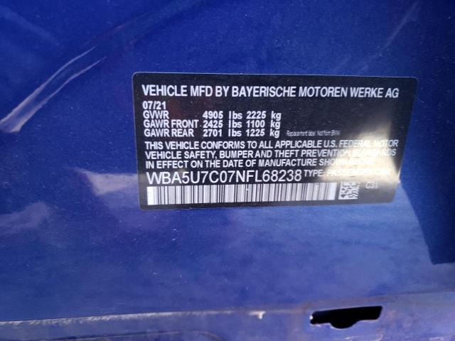 WBA5U7C07NFL68238 BMW M340I