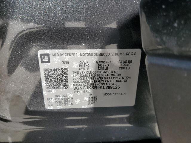3GNCJKSB9KL389125 Chevrolet TRAX LS