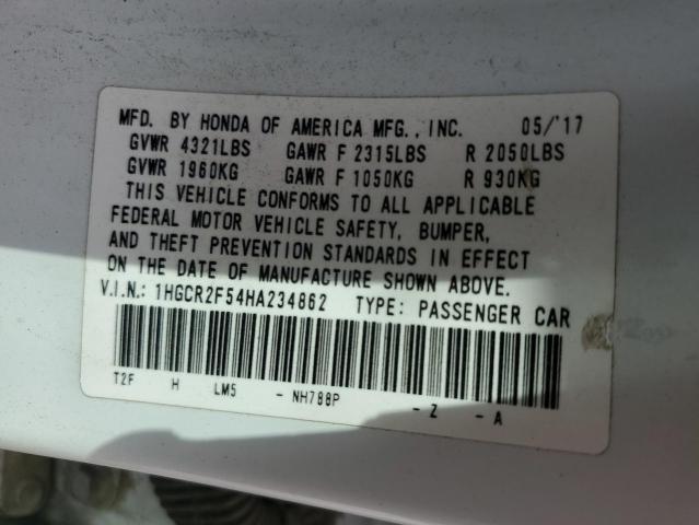 1HGCR2F54HA234862 Honda Accord Sport