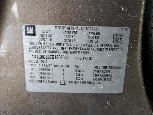 1GTG5CE37G1202648 GMC CANYON SLE