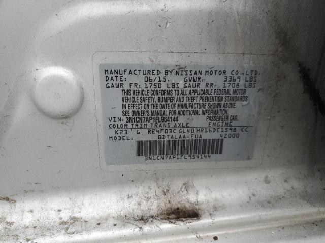 3N1CN7AP1FL954144 Nissan VERSA S