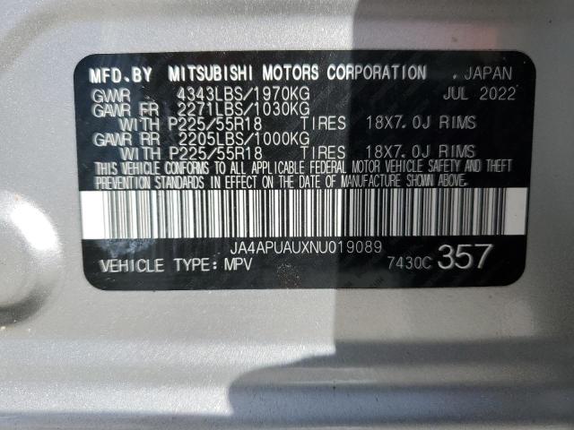 JA4APUAUXNU019089 Mitsubishi Outlander Sport Es