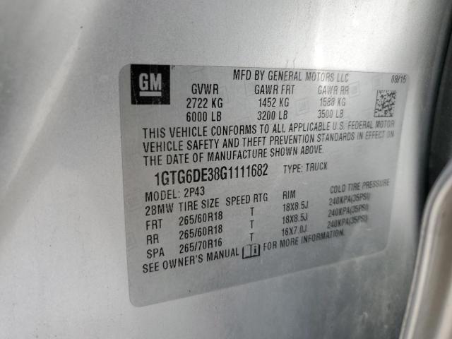 1GTG6DE38G1111682 GMC CANYON SLT