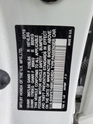 SHHFK7H68KU424924 Honda CIVIC EX
