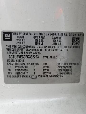 3GTU2VEC0EG382223 GMC Sierra K1500 Slt