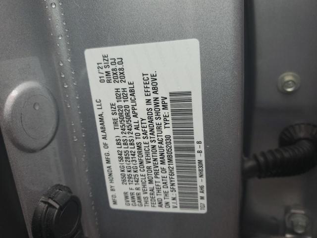 5FNYF6H21MB052030 Honda PILOT SE