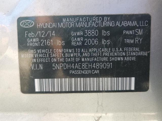 5NPDH4AE8EH489091 Hyundai ELANTRA SE