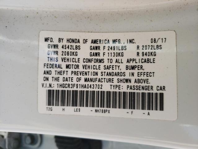 1HGCR3F91HA043702 Honda Accord Touring