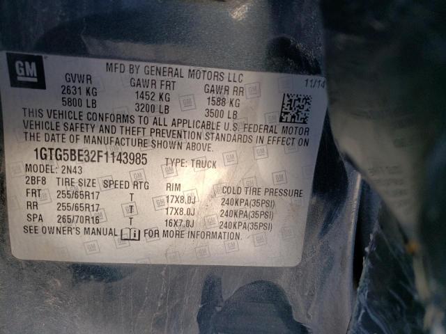 1GTG5BE32F1143985 GMC CANYON SLE