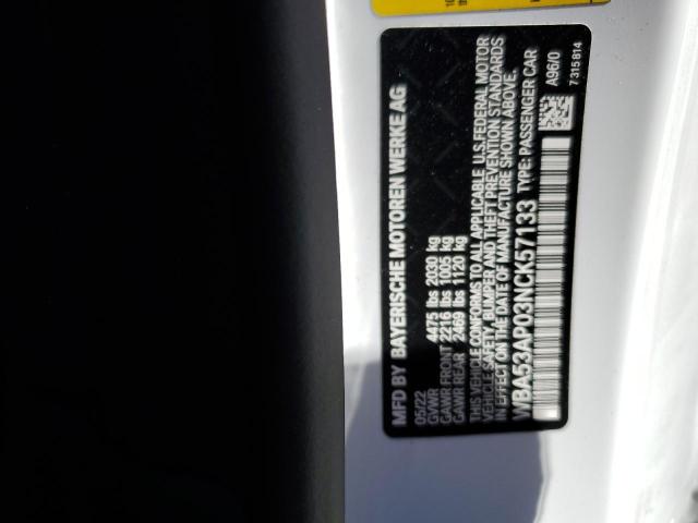 WBA53AP03NCK57133 BMW 430I