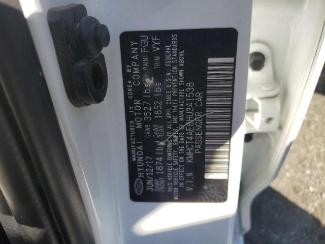 KMHCT4AE8HU341538 Hyundai ACCENT SE
