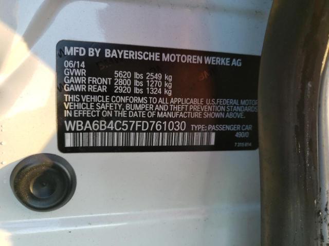 WBA6B4C57FD761030 BMW 650 Xi Gran Coupe