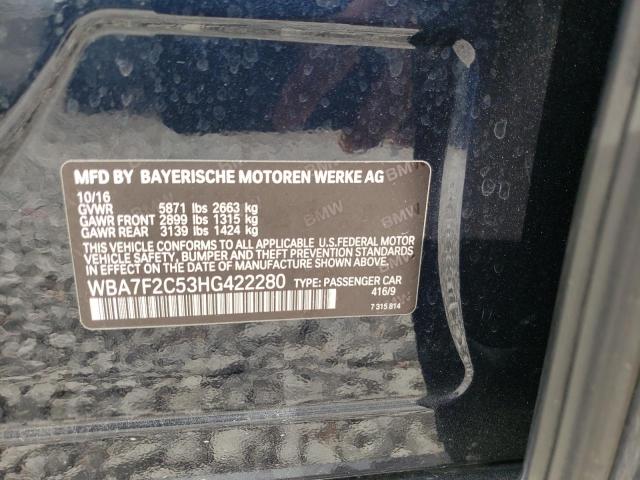 WBA7F2C53HG422280 BMW 750 Xi