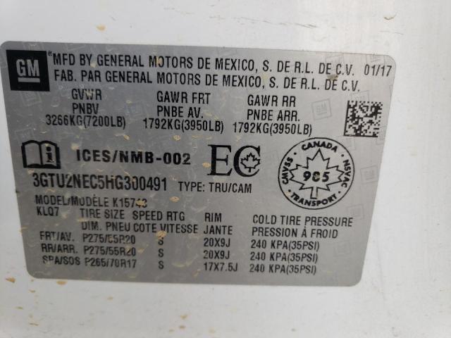 3GTU2NEC5HG300491 GMC Sierra K1500 Slt