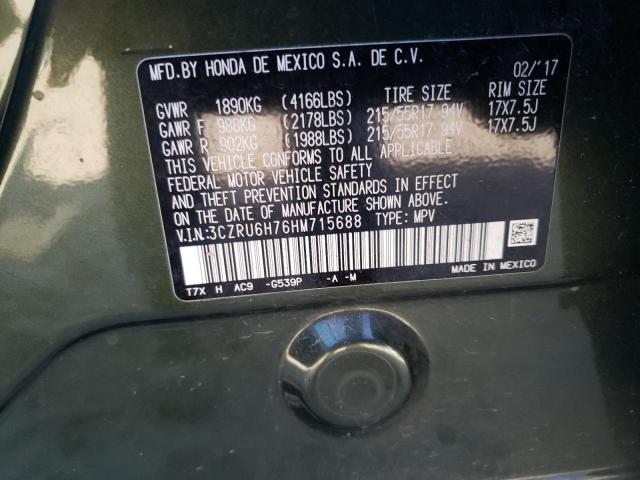 3CZRU6H76HM715688 Honda Hr-v Exl