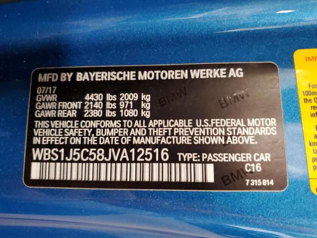WBS1J5C58JVA12516 BMW M2