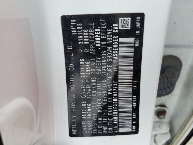 JHMCR6F35HC012757 Honda ACCORD HYBRID