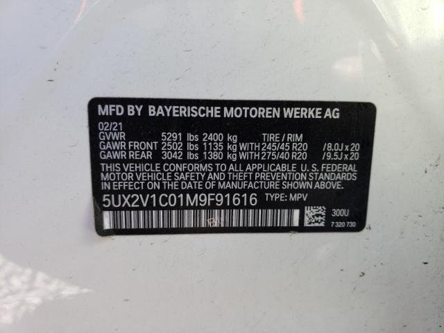 5UX2V1C01M9F91616 BMW X4 Xdrive30i