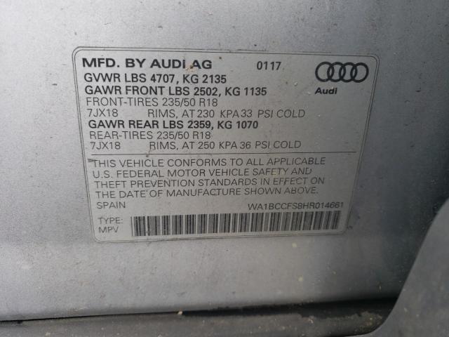 WA1BCCFS8HR014661 Audi Q3 PREMIUM