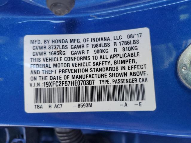 19XFC2F57HE070307 Honda Civic Lx