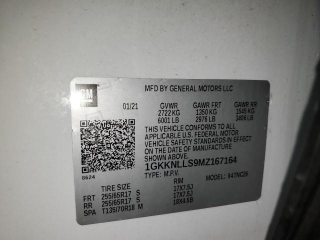 1GKKNLLS9MZ167164 GMC Acadia At4