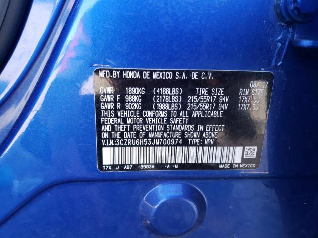 3CZRU6H53JM700974 Honda HR-V EX
