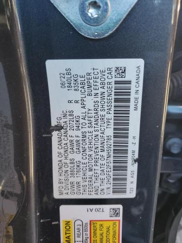 2HGFE2F57NH592785 Honda Civic Sport