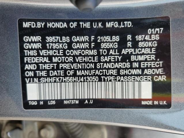 SHHFK7H56HU413050 Honda CIVIC EX
