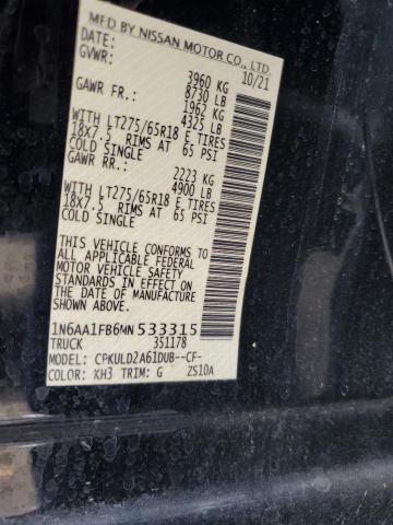1N6AA1FB6MN533315 Nissan Titan Xd Sv