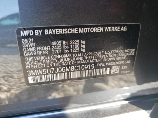 3MW5U7J06M8C10919 BMW M340I