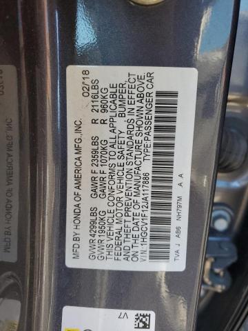 1HGCV1F12JA117886 Honda ACCORD LX