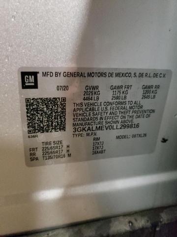 3GKALMEV0LL299816 GMC Terrain Sle