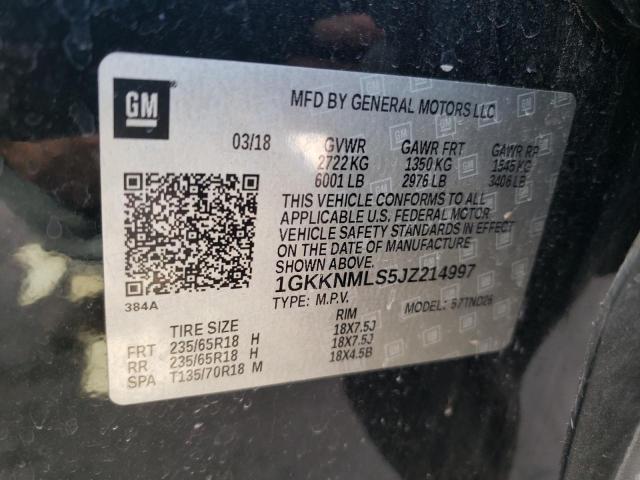 1GKKNMLS5JZ214997 GMC Acadia Slt-1