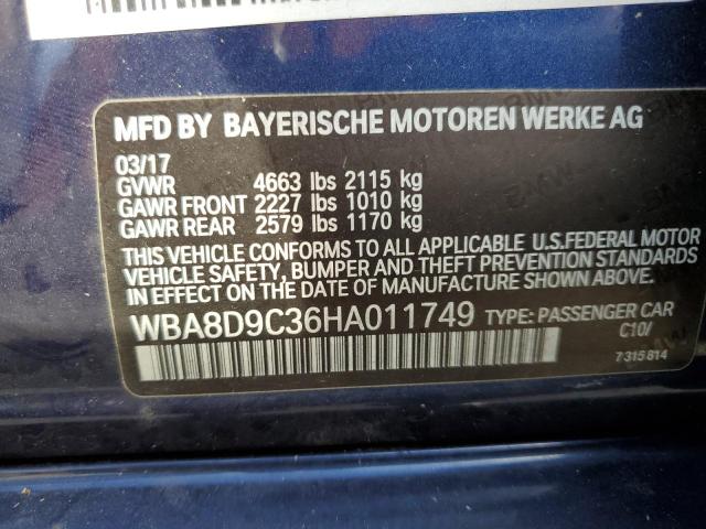 WBA8D9C36HA011749 BMW 330 XI