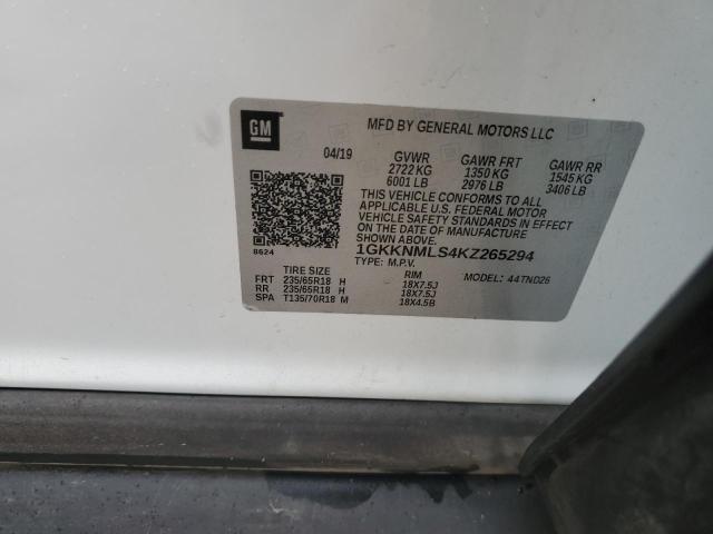 1GKKNMLS4KZ265294 GMC Acadia Slt-1