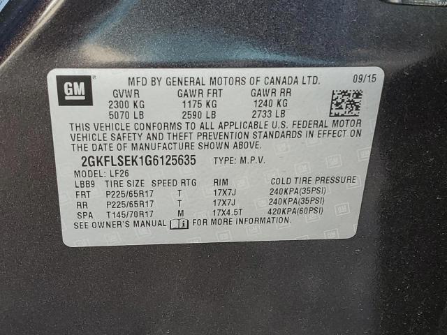 2GKFLSEK1G6125635 GMC Terrain Sle
